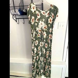 floral wrap dress